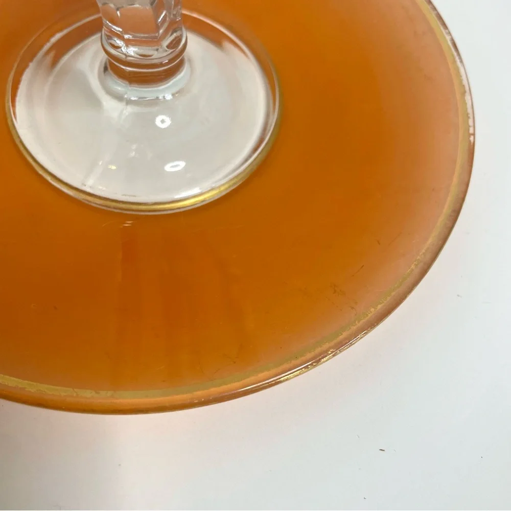 Depression Glass Orange Tidbit Tray